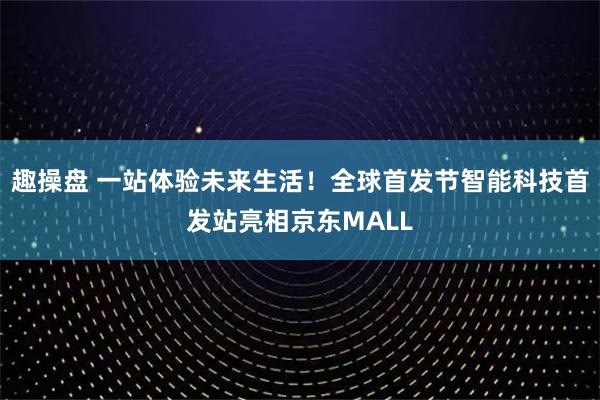 趣操盘 一站体验未来生活！全球首发节智能科技首发站亮相京东MALL