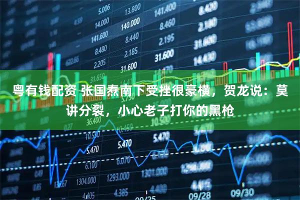 粤有钱配资 张国焘南下受挫很豪横，贺龙说：莫讲分裂，小心老子打你的黑枪